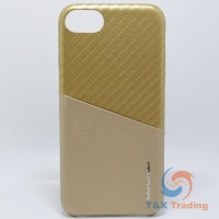    Apple iPhone 6 / 6S / 7 / 8 - WUW Two Tone Gold Leather Credit Card Holder Case